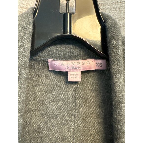 Calypso St Barth Long Gray Cashmere Cardigan Sweater Size XS - Picture 2 of 3